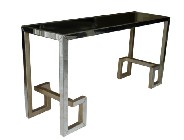 Art Deco Chrome Glass Top Console Table (1 of 9)