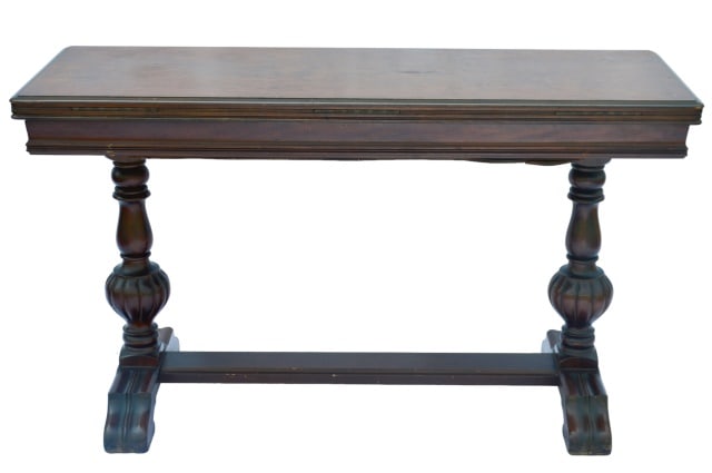 Antique Hand Carved Folding Game Table (1 of 12)