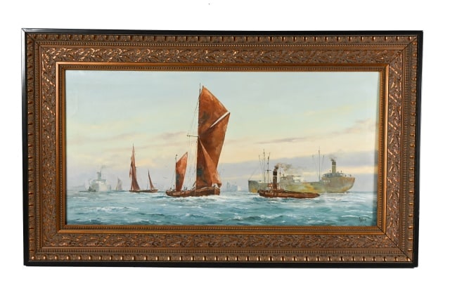 Terence Anton Oil Painting Heading Back Port COA (1 of 10)