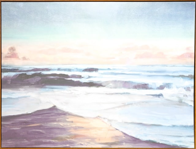 Large Impressionist Oil Painting "By Moonlight": Large Impressionist Framed Oil Painting on Canvas "By Moonlight". Unsigned. 39 inches x 51 inches