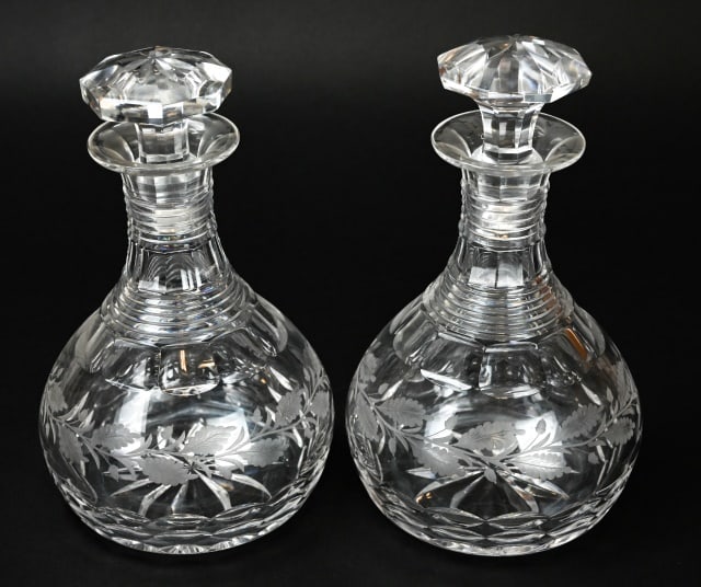 Vintage Stuart England Etched Crystal Decanters (1 of 6)