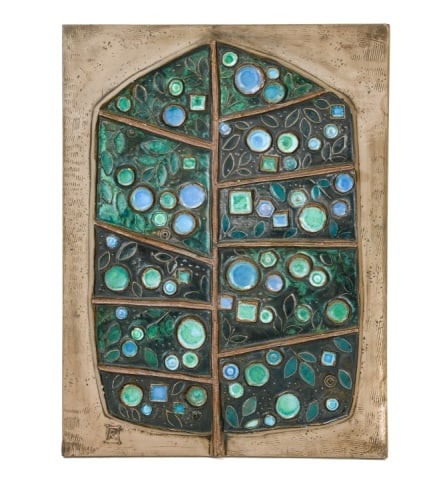 Renate Rhein Rosenthal Signed Ceramic Mural C 1960: Renate Rhein (1925-2020) for Rosenthal Signed Ceramic Mural in Relief Circa 1960's. Signed on the reverse by Renate Rhein with her stamp on the front and with serial number 9003. Some minor chips and 
