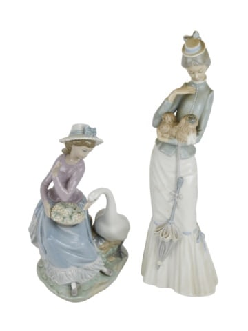 2 Lladro Large Porcelain Young Women Figures (1 of 10)