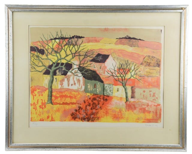 Andre Even Signed Lithograph of Fall Landscape (1 of 8)