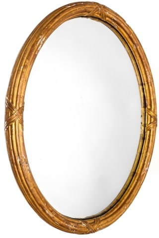 Antique Rococo Style Carved Gilt Oval Mirror (1 of 8)
