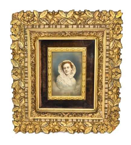 Antique Scholten Colored Cabinet Card Portrait (1 of 15)