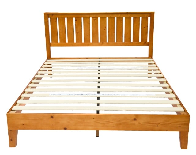 Zinus Platform Bed Frame: Zinus Platform Bed Frame.Measures 29 inches x 84.5 inches x 37.5 inches, seat height 16 inches.