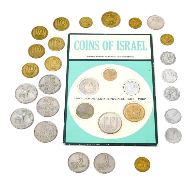Coins Of Israel Set With Coin 1967 Collection: Coins Of Israel Set With Coin 1967 Collection