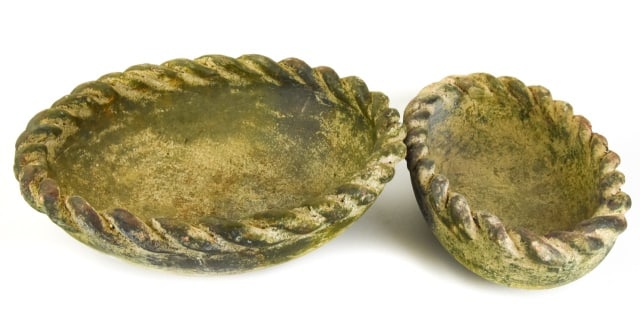 2 Terracotta Verdigris Garden Planters (1 of 7)