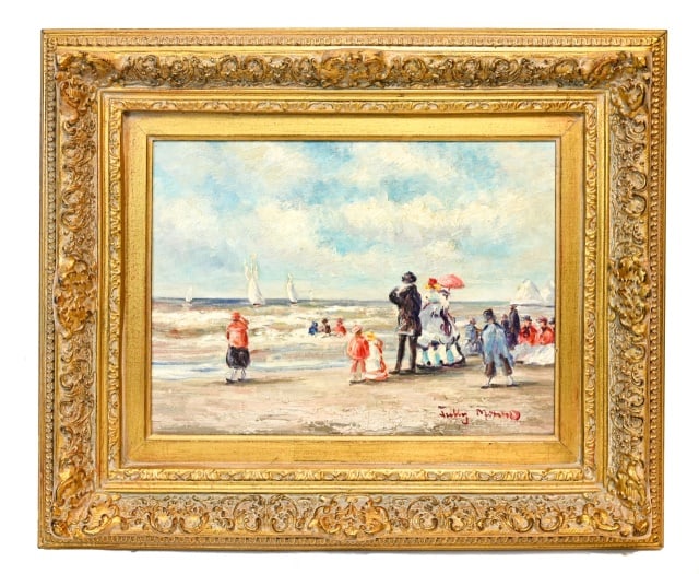 Vintage Signed Impressionist Oil Painting Shore (1 of 9)