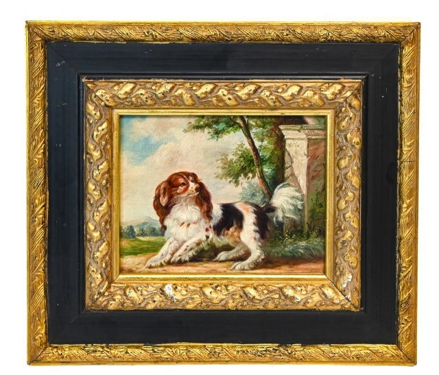 Vintage Oil Painting Cavalier King Charles Spaniel (1 of 8)