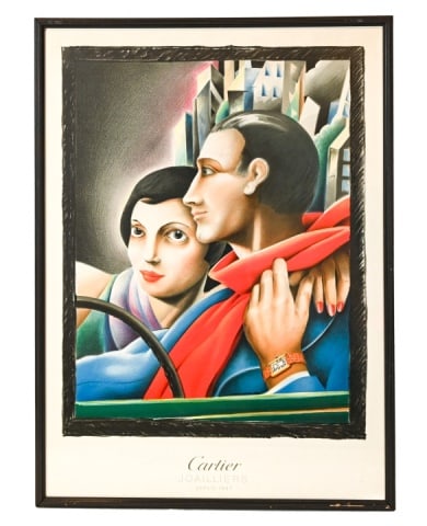 Cartier 1985 Poster by Foundation Cartier Framed: Cartier 1985 Poster by Foundation Cartier Framed. Measures 29 inches x 39 inches
