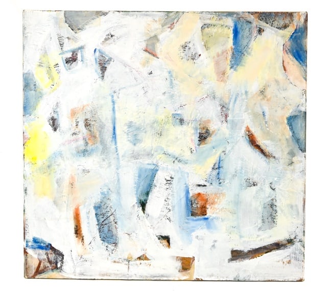 Norma Flanagan Signed Abstract Oil Painting (1 of 11)