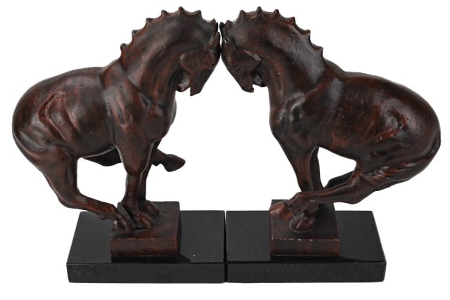 Global Views Bronze Tone Trojan Horse Bookends (1 of 10)