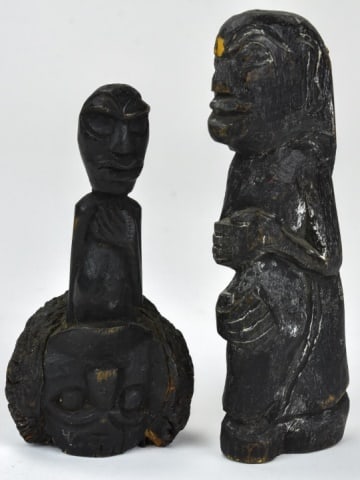 2 African Hand Carved Tribal Statues (1 of 9)