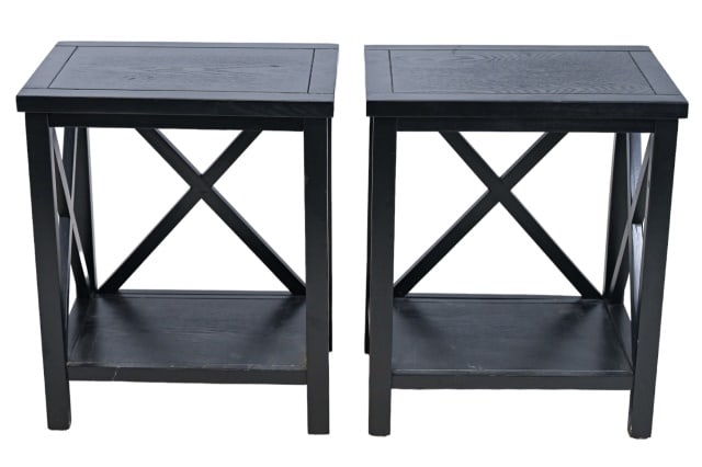 Pair Hand Painted Outdoor Side Tables (1 of 9)
