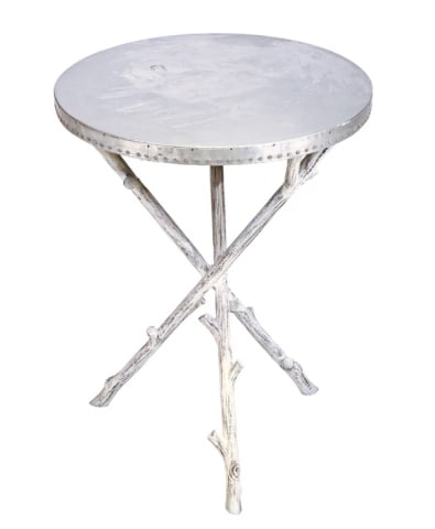 Vintage Nickel Plated Branch Style Round Table (1 of 9)