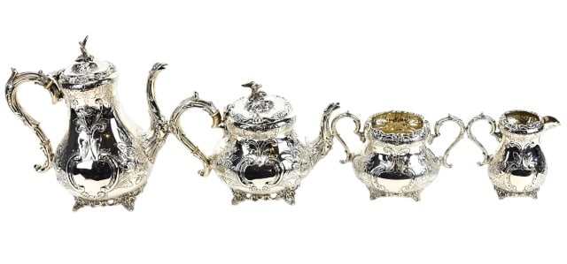 Antique English Sterling Silver Tea Coffee Set (1 of 13)