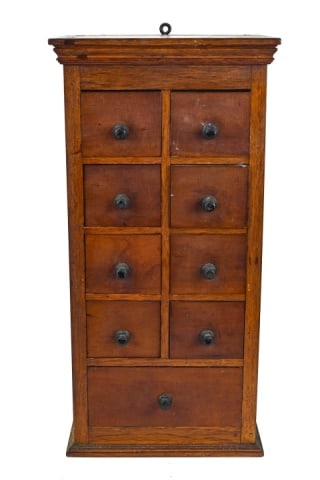 Antique Hanging 9 Drawer Spice Chest (1 of 11)