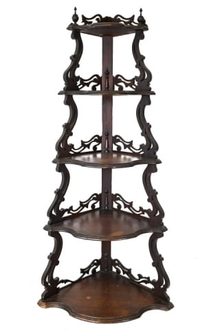 Antique Victorian East Lake Carved 5 Shelf Etagere (1 of 14)
