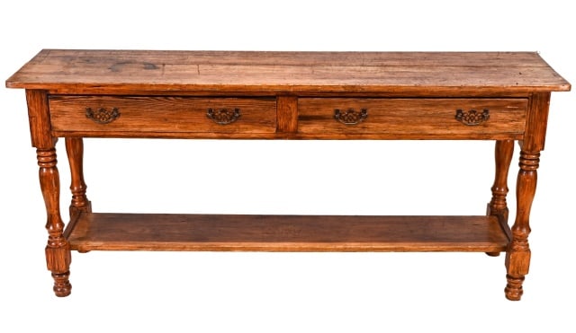 Vintage Farmhouse Pine Console Table (1 of 17)