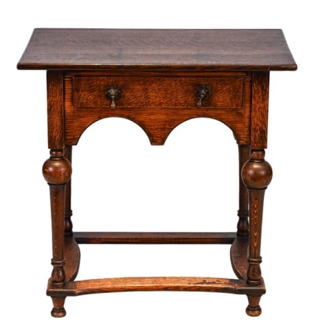 William and Mary Style Carved Oak Dressing Table (1 of 14)