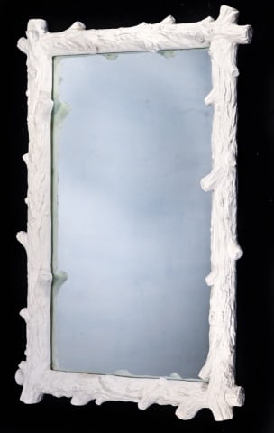 Quality White Faux Bois Framed Wall Mirror (1 of 8)