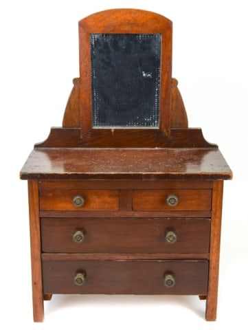 Antique Salesman Sampler Bureau with Mirror (1 of 9)