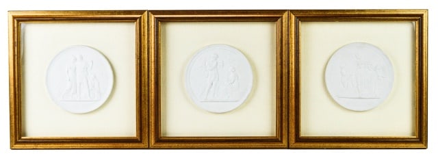 Antique 3 Seasons Royal Copenhagen Bisque Plaques (1 of 9)