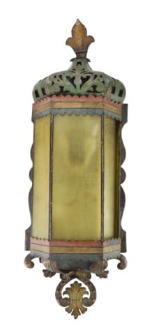 Antique French Wrought Iron Hand Painted Sconce (1 of 9)