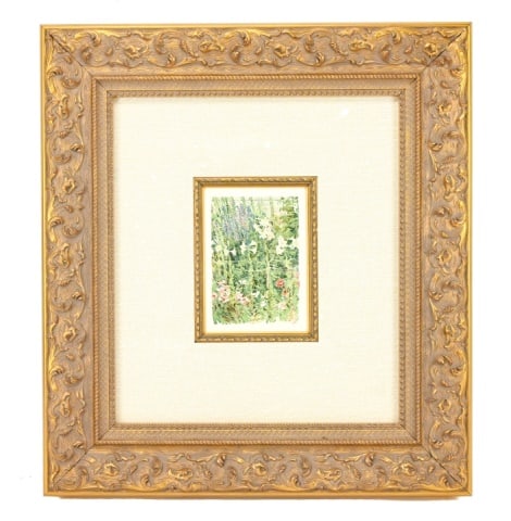 Childe Hassam Lithograph Signed Larkspurs Lilies (1 of 9)