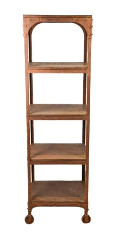 Industrial Iron and Wood 5 Shelf Standing Etagere (1 of 7)