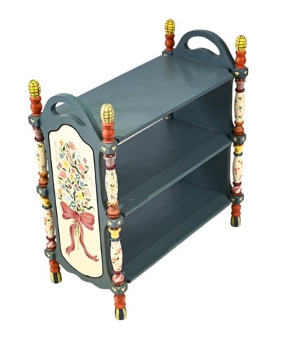 MacKenzie Childs Style Hand Painted Bookcase (1 of 8)