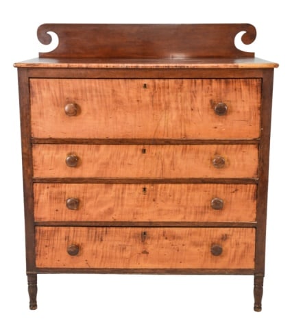 Antique Edwardian Sheraton Revival Walnut Chest (1 of 9)
