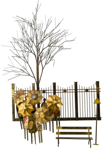 Curtis Jere 1973 Signed Wire Sculpture Rainy Day (1 of 12)