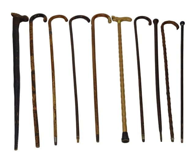 Collection Antique Carved Walking Sticks (1 of 7)