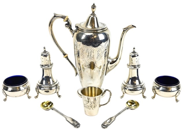 Collection Sterling Silver Table Top Items Salts (1 of 12)