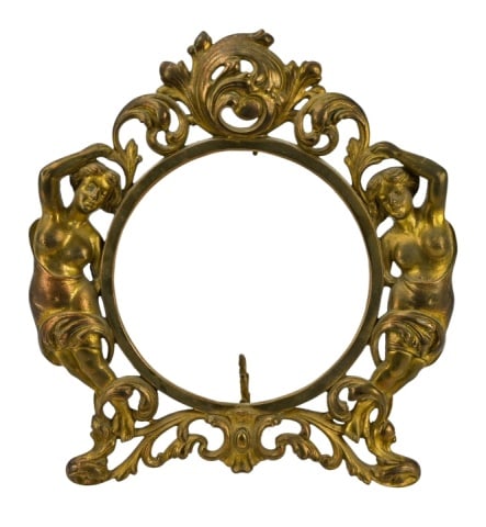 Antique Bronze Art Nouveau Picture Frame (1 of 8)