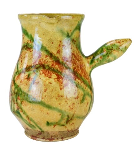 Antique French Faience Pottery Pot Vessel Cruche (1 of 7)