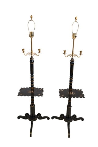 Antique English Chinoiserie Lacquered Floor Lamps (1 of 19)