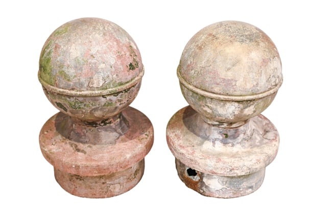 Pair Outdoor Metal Fence Post Tops / Caps (1 of 9)