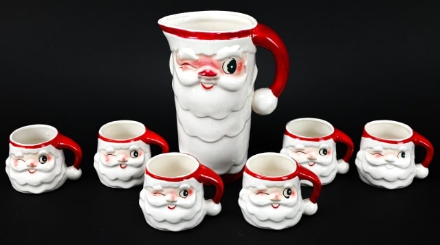 Holt Howard 1960 Santa Claus Ceramic Pitcher Mugs (1 of 14)