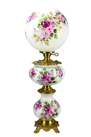 L. G. Wright Glass Vintage 3 Shade Parlor Lamp (1 of 14)