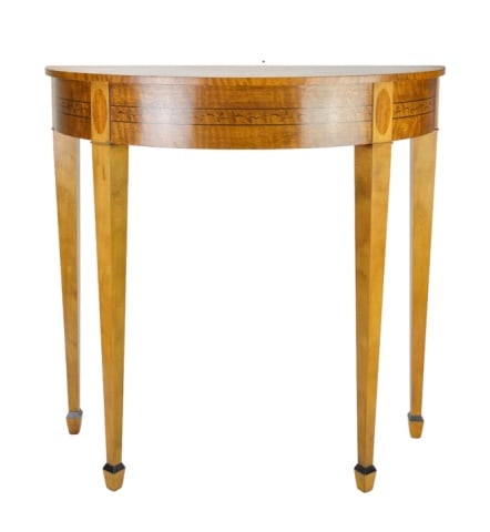 Baker for Laura Ashley Inlaid Demilune Table (1 of 10)