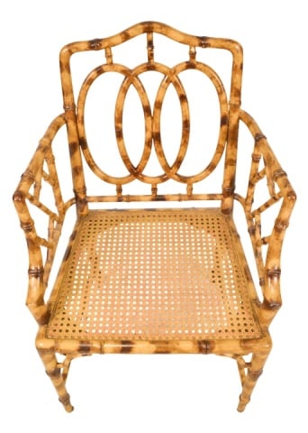 British Colonial Style Tiger Bamboo Armchair (1 of 7)