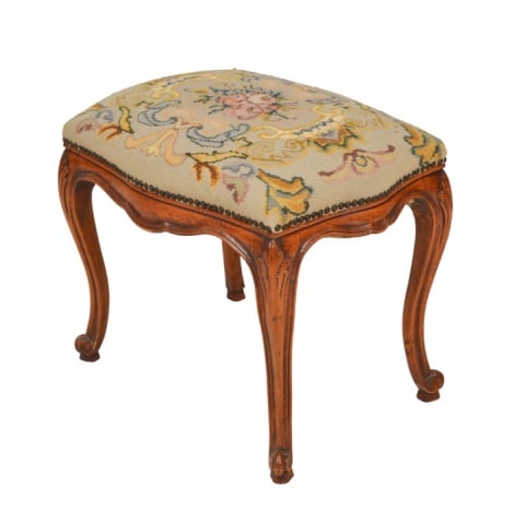 French Louis XV Style Hand Carved Stool (1 of 8)