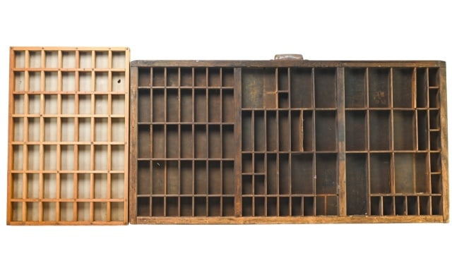 2 Vintage Printers Compartmental Drawers (1 of 11)