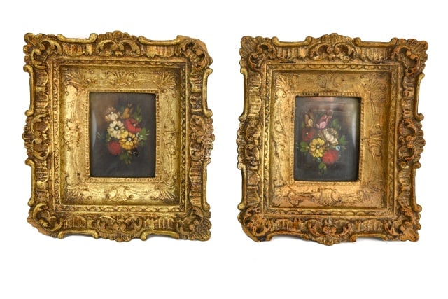 2 Vintage Tara Miniature Florentine Oil Paintings (1 of 12)
