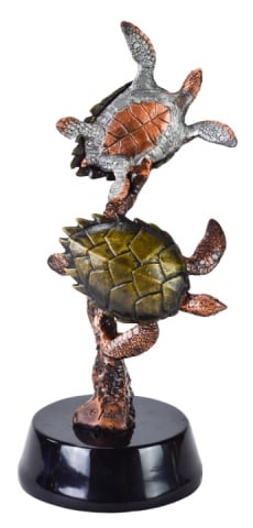 Kitty Cantrell "Double Sea Turtles" Sculpture (1 of 8)