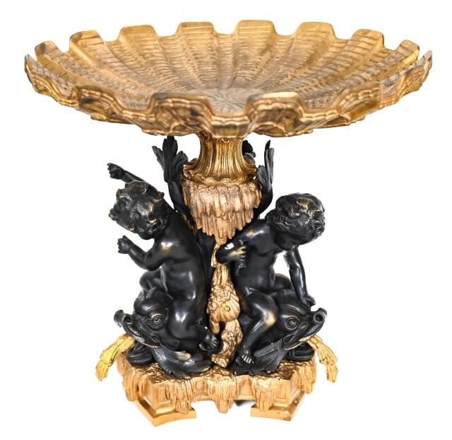 Antique French Gilt Bronze Centerpiece Cherubs (1 of 8)
